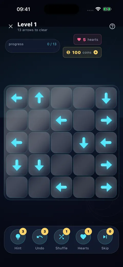 Arrowglow: Zen Escape gameplay on iPhone