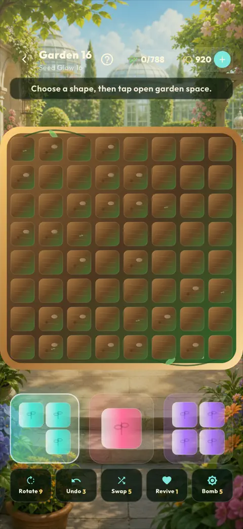 Block Garden Blast gameplay on iPhone