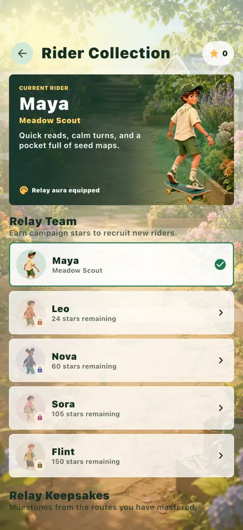Bloom Riders: Garden Run progression on iPhone