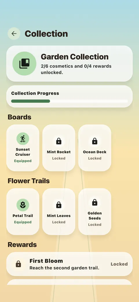 Bloomboard: Garden Rush progression on iPhone