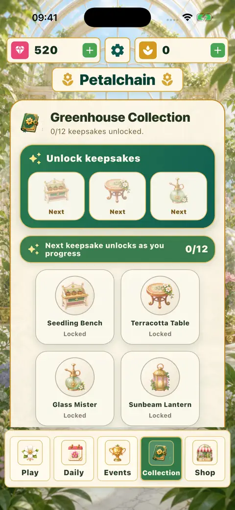 Petalchain: Bloom Link progression on iPhone