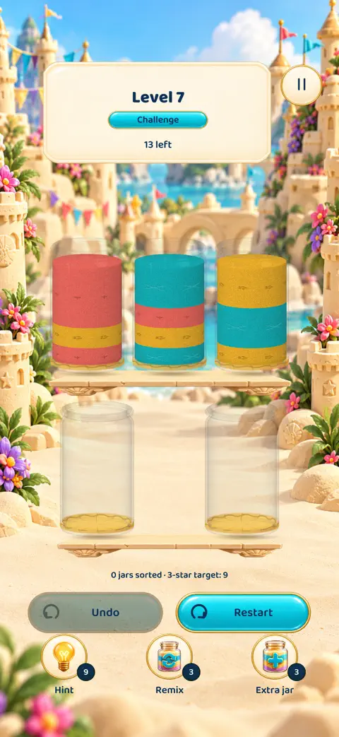 Sand Parade: Color Sort gameplay on iPhone