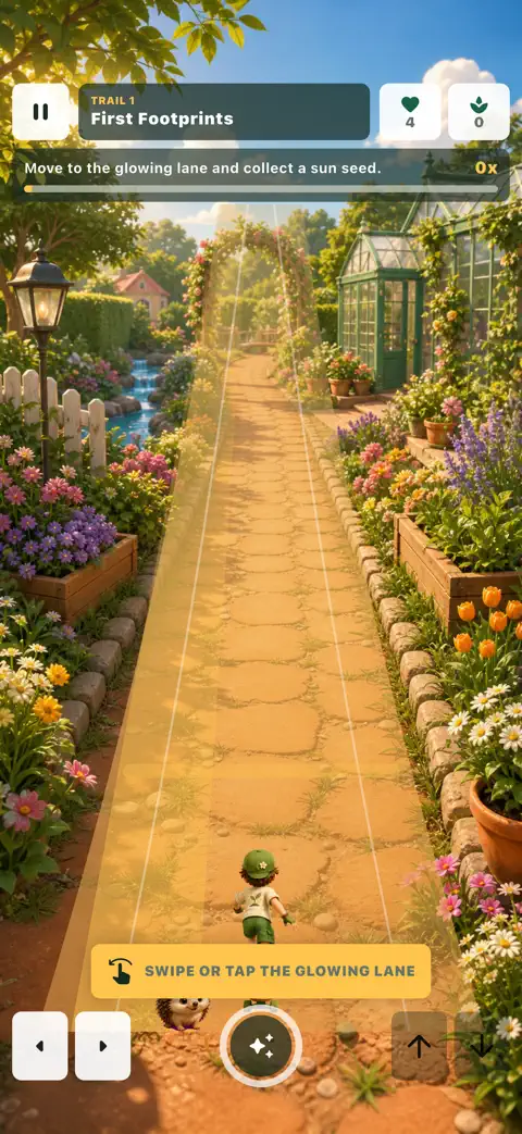 Sprout Dash: Garden Rescue gameplay on iPhone
