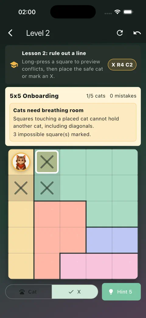 Whisker Map: Cat Logic gameplay on iPhone